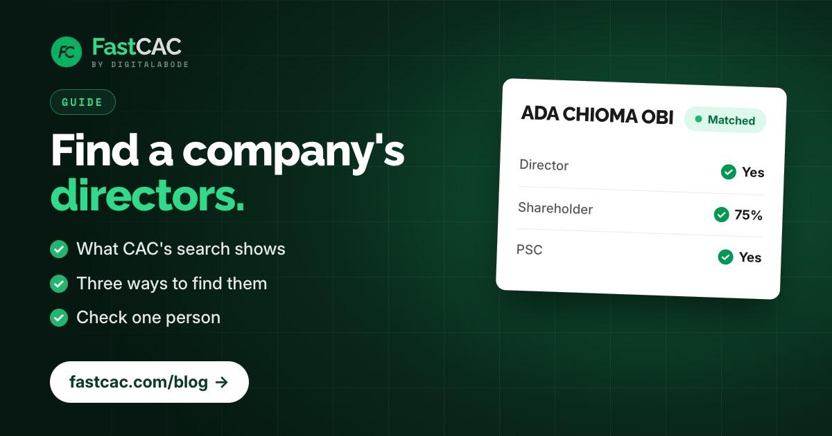 How to Find the Directors of a Company in Nigeria