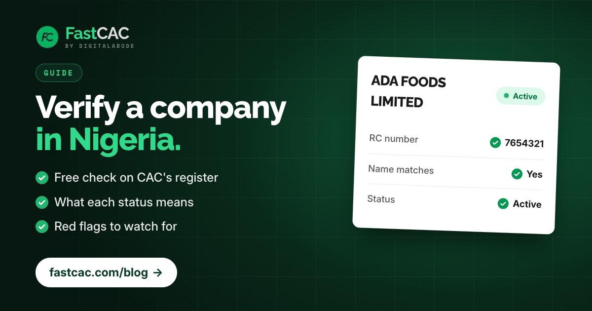 How to Verify a Company in Nigeria (Free Check)