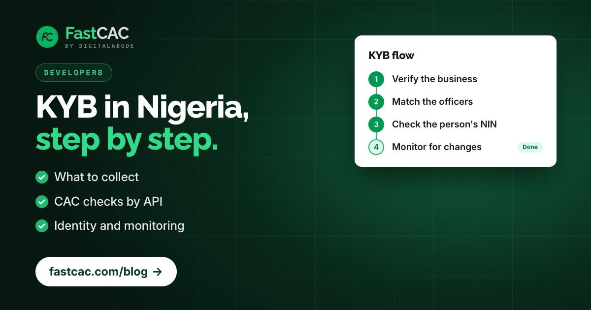 KYB in Nigeria: A Developer's Guide to Verifying Business Customers