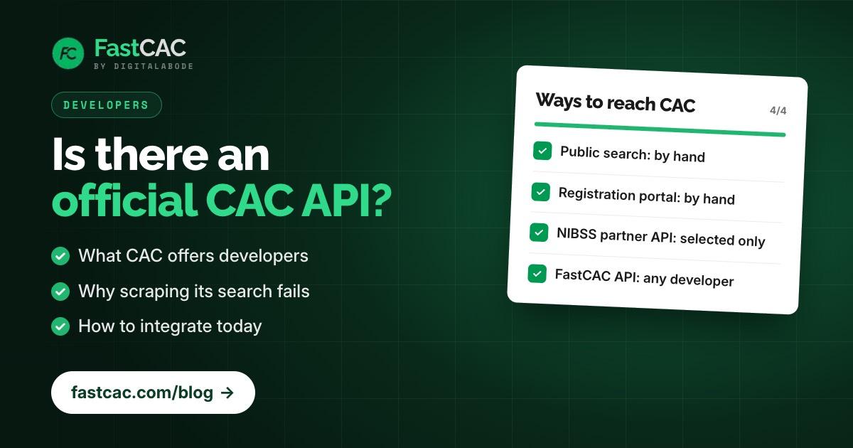 Is There an Official CAC API? Integration Guide