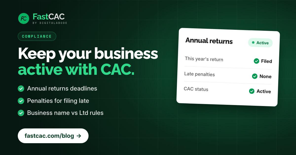 Annual Returns 101: Keep Your Business 'Active' in the CAC Database